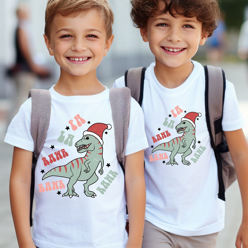 Fa La Rawr Rawr Dinosaur Christmas Shirt, T-Rex Holiday Party Gift Shirt, Christmas T-Rex Holiday Shirt, Christmas Dino Lover Gift Idea Tee,.jpg
