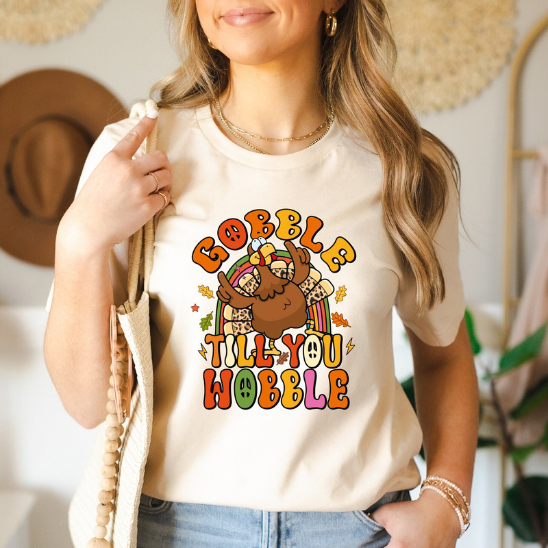 Gobble Gobble Till You Wobble Shirt, Funny Turkey Shirt, Thanksgiving Shirt, Turkey Shirt, Gift For Thanksgiving, Thanksgiving Day Shirt.jpg