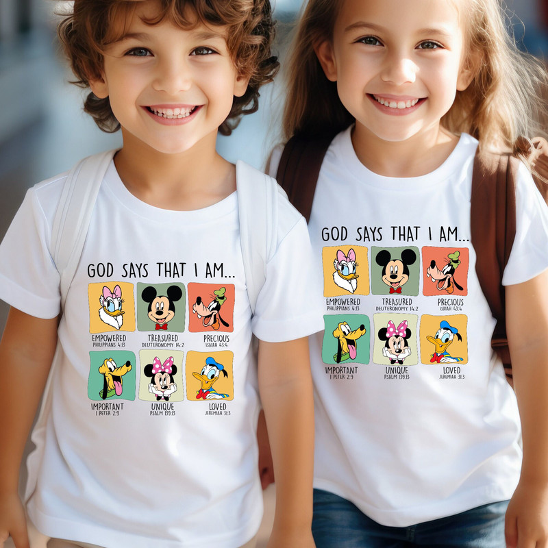God Says That I am Mickey Mouse Characters Tee, Disney Family Shirt, Disney Gift Shirt, Disney Mickey And Friends Shirts, Biblical Shirt, 1.jpg