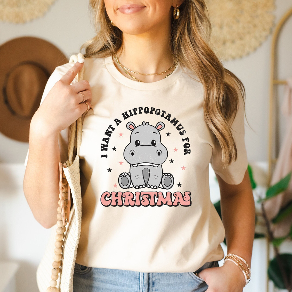 I Want A Hippopotamus For Christmas Shirt, Christmas Baby Hippopotamus Shirt, Merry Christmas I live, Christmas Family Shirt, Holiday Gift.jpg