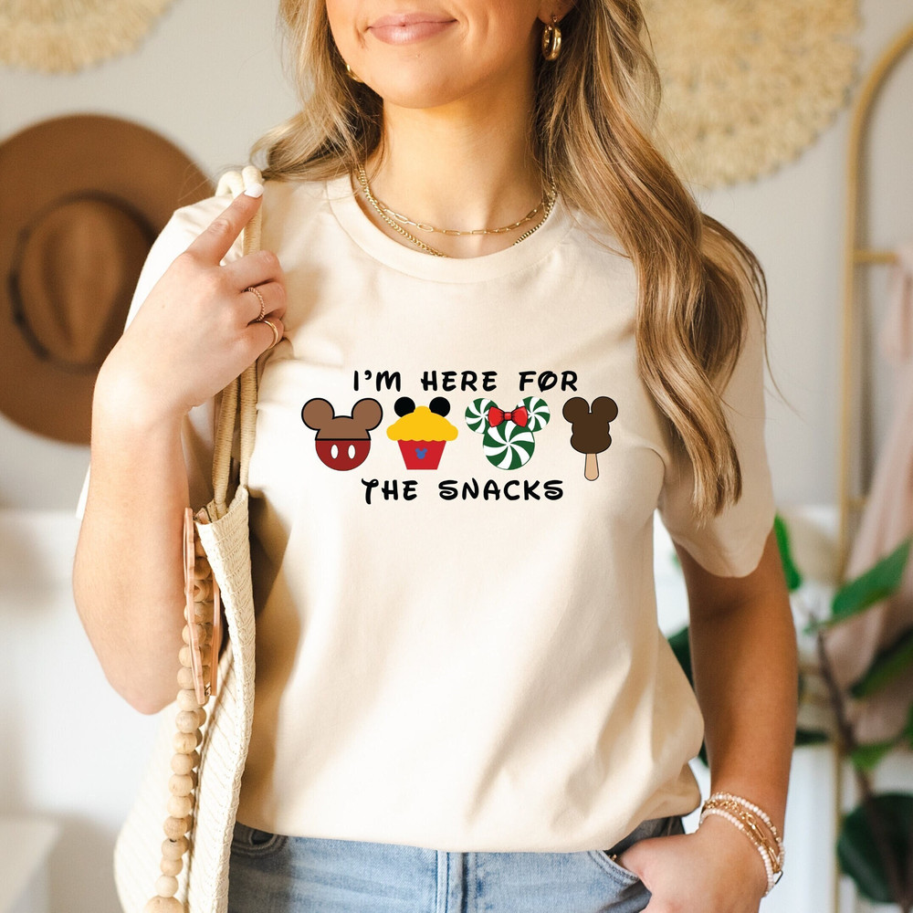 I'm Here For The Snacks Shirt, Mickey Shaped Snacks, Snacking Around The World Shirt, Vacation Shirt, Disneyland Trip, Disney Gift For Shirt.jpg