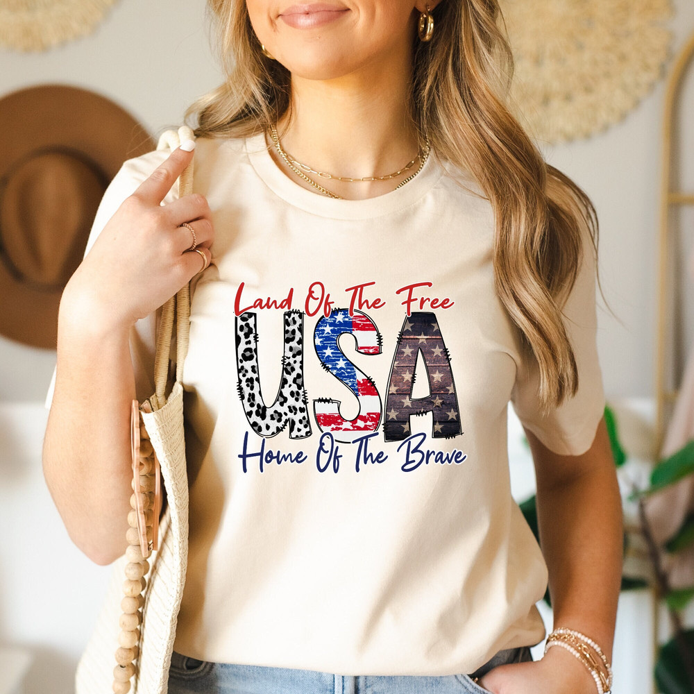 Land of The Free USA Shirt, USA Shirt, 4th of July tee, Retro Funny Fourth Shirt, Womens 4th of July shirt, America Patriotic Shirt.jpg