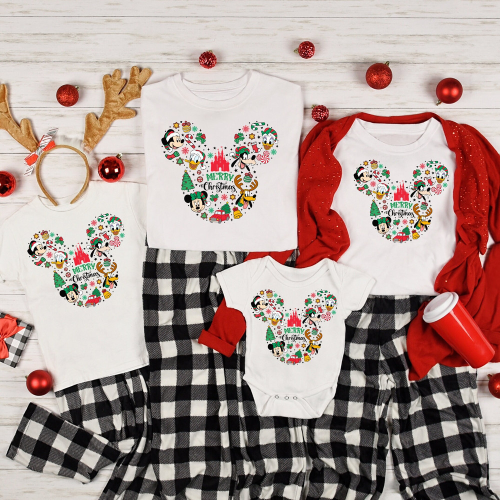 Merry Christmas Mickey And Friends Shirt, Christmas Disney Family Matching Shirt, Christmas Mouse Head, Mickey Merry Christmas Party.jpg