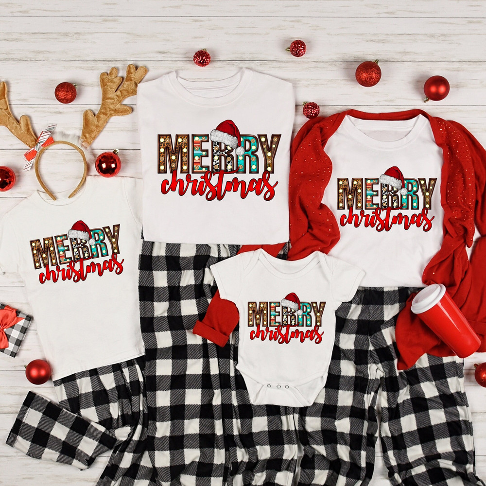 Merry Christmas Shirts, Family Matching Shirt, Leopard Shirt, Buffalo Plaid Tee, Family Christmas Shirt, Christmas Shirt, Christmas Gift,.jpg