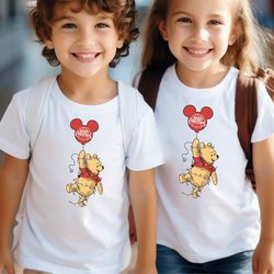 merry christmas winnie the pooh christmas light shirt, cute pooh balloon holiday family gift tee, the most wonderful tim