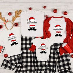 personalized christmas custom name shirt, custom family name santa shirt, christmas name frame, split name frame, santa