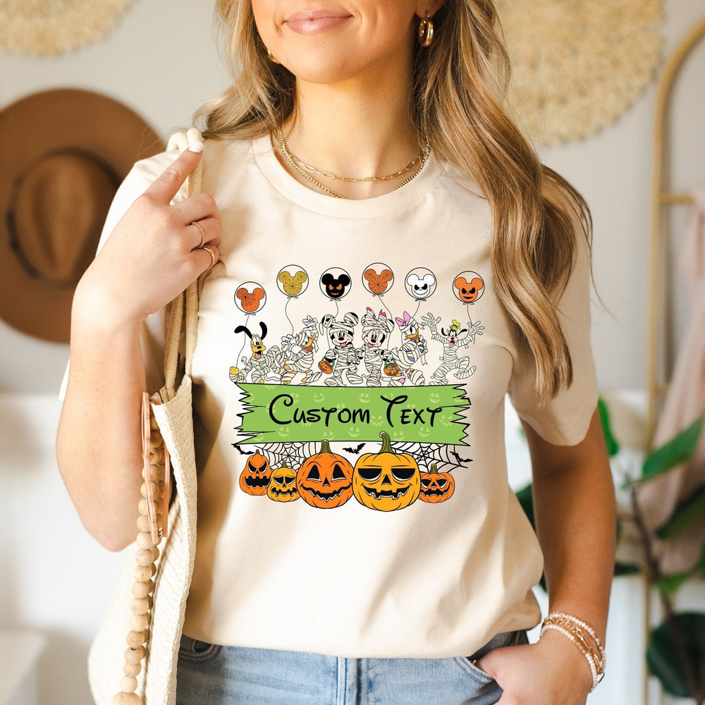 Personalized Disney Halloween Shirt, Custom Disney Halloween Family Birthday Shirt, Disney Family Vacation Shirt, Mickey Mummy Shirt.jpg
