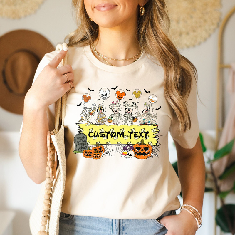 Personalized Disney Halloween Shirt, Halloween Spooky Skeleton, Mickey Skeleton Shirt, Halloween Custom Halloween, Cute Halloween, Mummy Tee.jpg