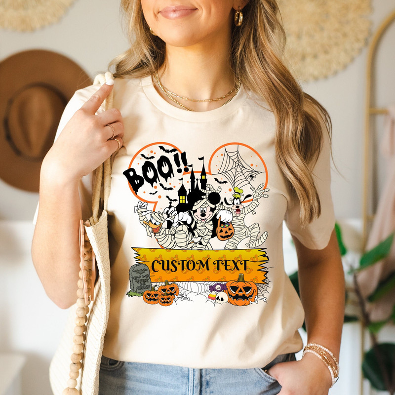 Personalized Halloween Mickey & Friends Shirt, Disney Halloween Shirts, Disney World, Not So Scary Halloween Party Shirts, Disneyland Tee,.jpg