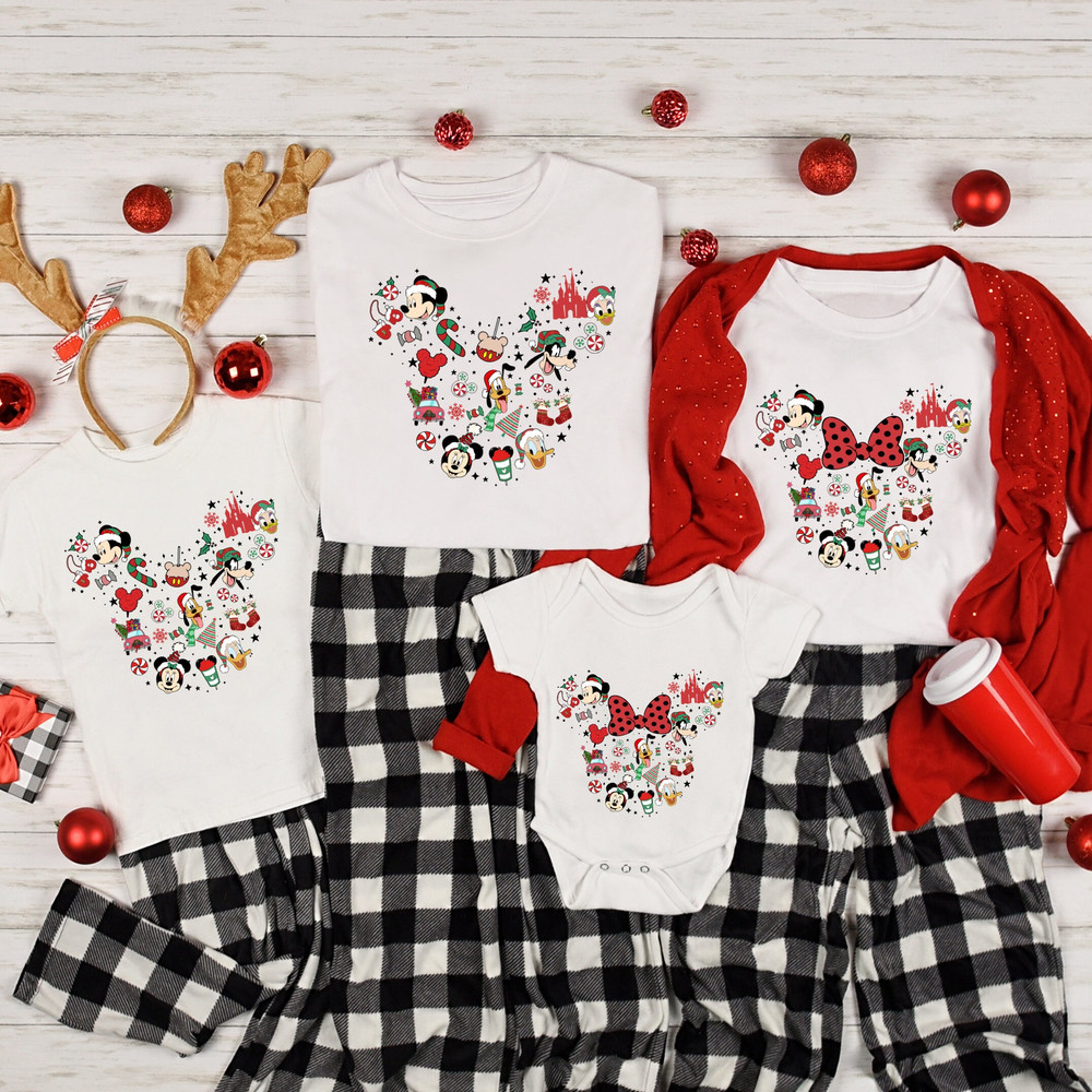 Personalized Mickey and Co Christmas shirt, Mickey Head Christmas Party Shirt, Family Christmas Shirts, Walt Disney World, Disneyland Shirt.jpg