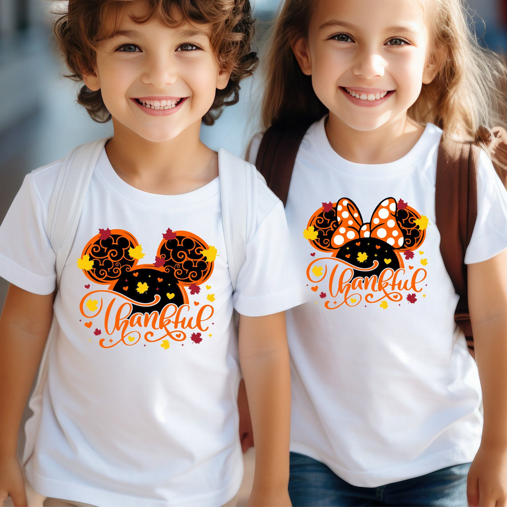 Thankful Mickey And Minnie Disney Shirt, Bundle Thankful Autumn Leaves Shirt, Autumn Mouse, Autumn For Shirt, Thanksgiving Family Trip Shirt.jpg
