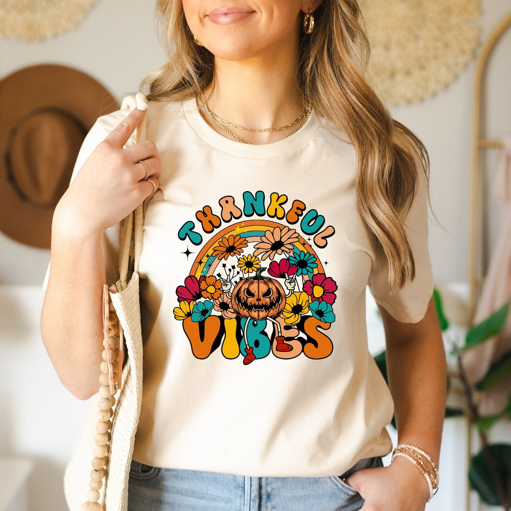 Thankful Vibes Shirt, Thanksgiving Shirt, Fall Shirt, Thanksgiving Heart Shirt, Thanksgiving Matching Shirt, Turkey Shirt.jpg