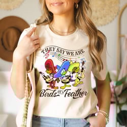 the three caballeros shirthoodiesweatshirt, they say we are birds of a feather shirt, vintage disney shirt, disneyland t