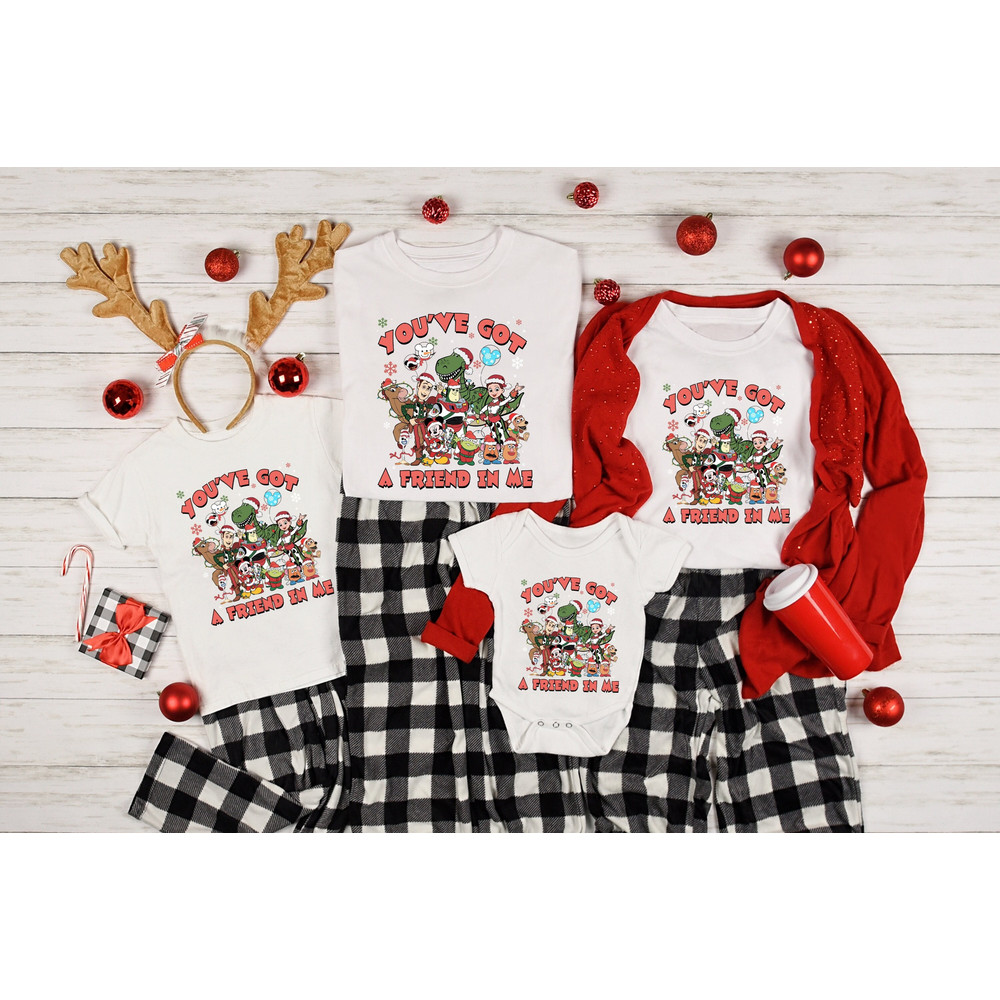 Toy Story Christmas Shirt, You've got a Friend in Me, Toy Story Christmas, Buzz Lightyear, Tree Rex, Woody, Jessie, Toy Story Christmas.jpg