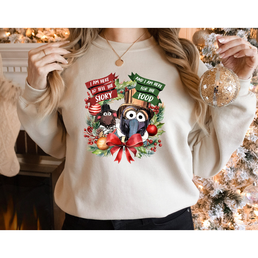 Gonzo Rizzo The Muppet Christmas Sweatshirt, I'm Here For The Food Story Sweater, Christmas Muppet Show Shirt, Christmas Gifts, Xmas Tee.jpg