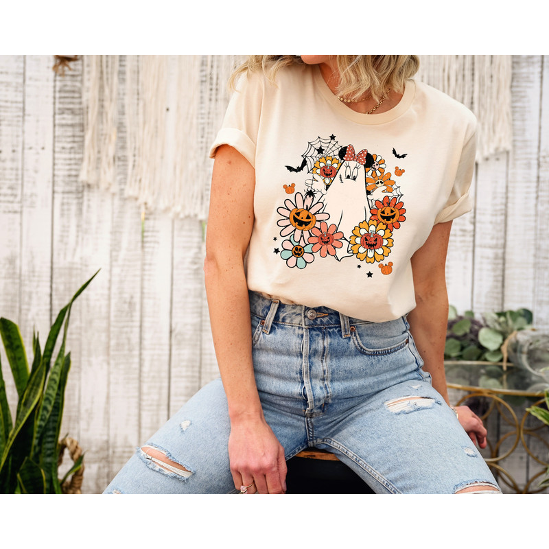 Halloween Disney Minnie Ghost Shirt, Disneyland Halloween Ghost Shirt, Disney Minnie Halloween, Mickey not So Scary Shirt, Disney Trip Tees.jpg