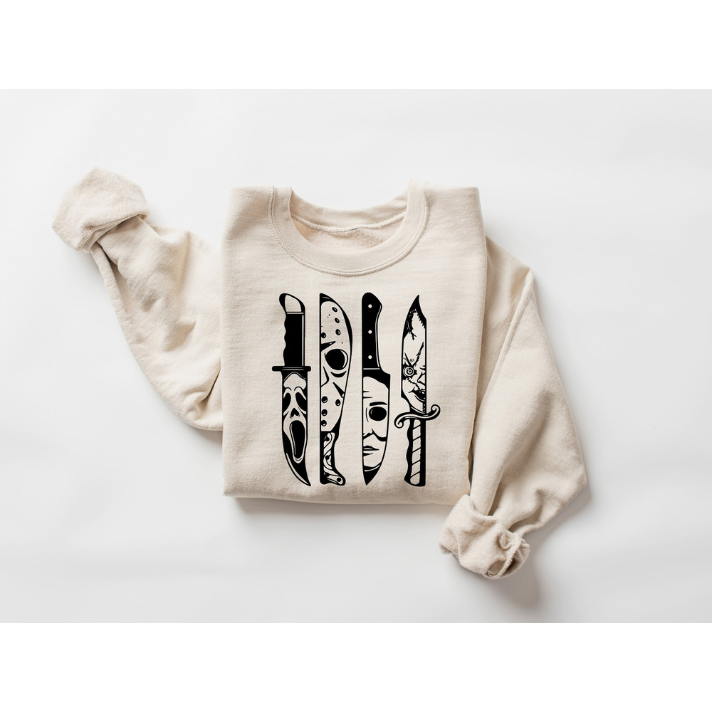 Horror Movie Knives Sweatshirt, Halloween Horror Movie Characters Shirt, Halloween Knives, Halloween Movie Sweatshirt, Halloween Gifts.jpg