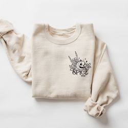 pumpkin spice latte tarot card shirt, halloween season pumpkin face shirt, spice me shirt, funny halloween sweatshirt, h