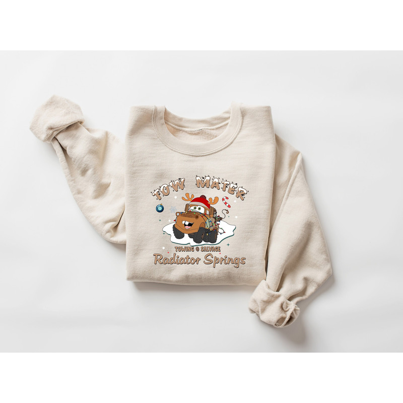Tow Mater Radiator Springs Christmas Sweatshirt, Holiday Season Cars Mater Tee, Merry Christmas Disney Gift, Disney Cars Christmas T-shirt.jpg