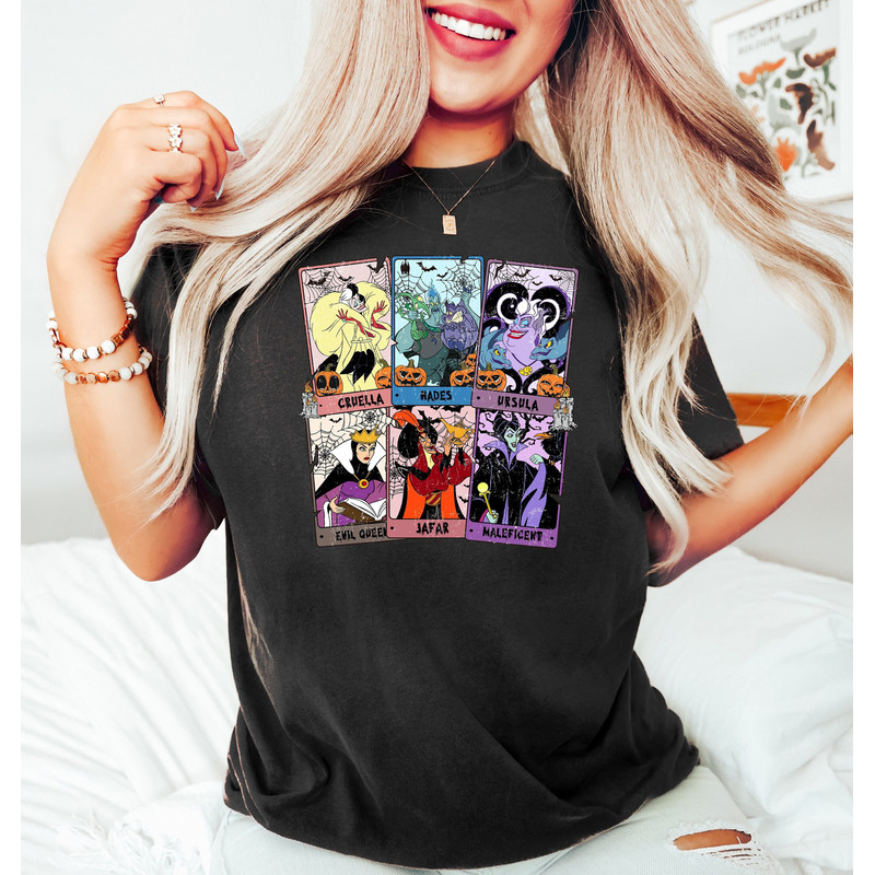 Villains Tarot Cards Shirt, Bad Witches Club Sweatshirt, Halloween Villains Characters T-shirt, Halloween Gifts, Scary Halloween Shirt.jpg