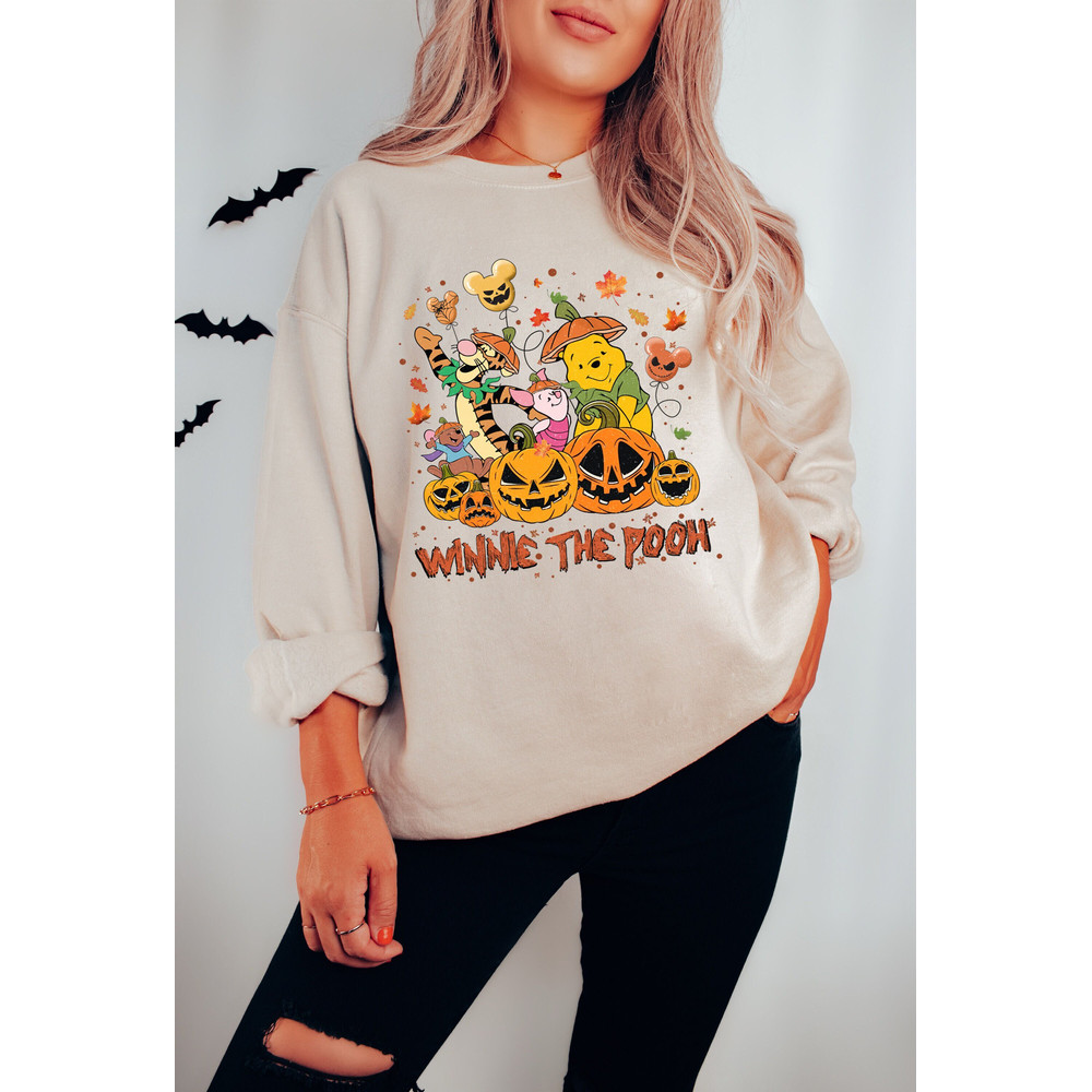 Winnie The Pooh Halloween Shirt, Funny Pooh Halloween Shirt, Pooh Retro Halloween Family, Disneyland Halloween Family Shirt, Disney Gifts.jpg