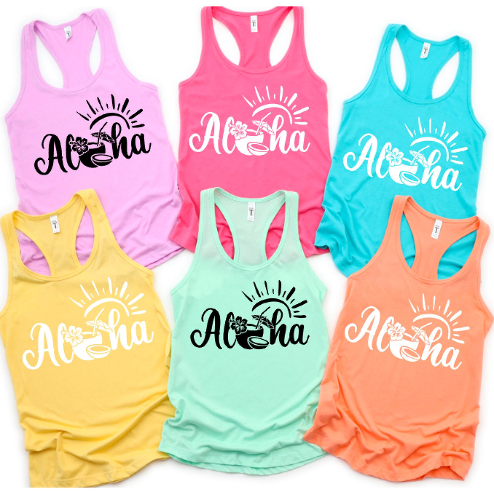 Aloha Tank Top, Beach Vacation Shirts, Cruise Gifts, Yoga Tank Top, Hawaii, Hawaiian Shirt, Cruise Shirts, Hawaii Shirt, Aloha Shirt.jpg
