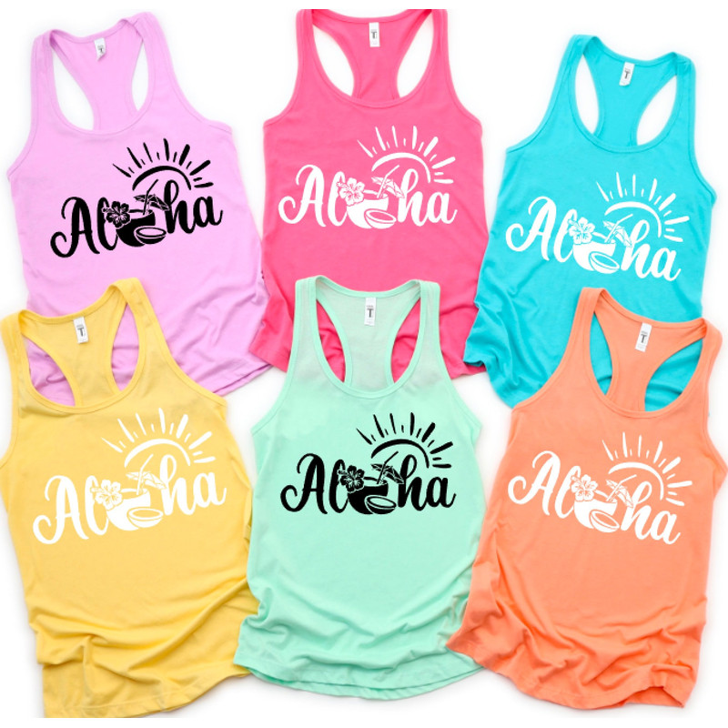 Aloha Tank Top, Beach Vacation Shirts, Cruise Gifts, Yoga Tank Top, Hawaii, Hawaiian Shirt, Cruise Shirts, Hawaii Shirt, Aloha Shirt.jpg