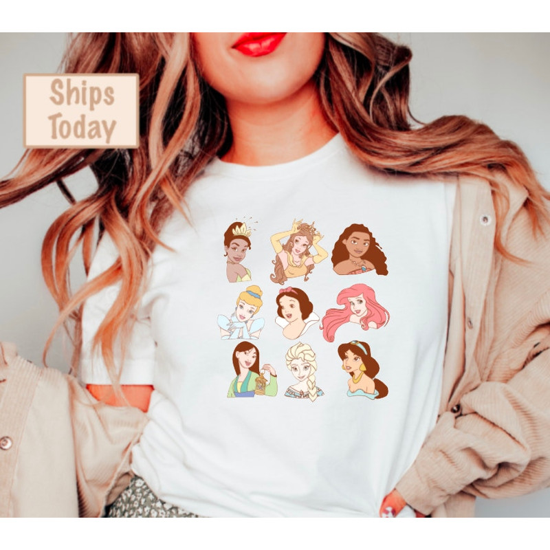 Disney Princess Belle, Tiana, Elsa, Anna, Jasmine, Ariel, Aurora, Rapunzel, Snow white, Merida, Cinderella, Mulan, Disney Minnie ears top 4.jpg