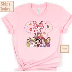 disney princess characters group christmas vintage t-shirt, mickeys very merry xmas party tee, disneyland vacation holid