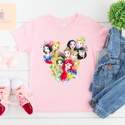 disney princess shirt, jasmine shirt, princess belle shirt, princess ariel shirt, princess snow white shirt, tiana shirt