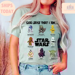 disney star wars characters shirt, disney god says that i am shirt , disney baby yoda darth vader shirt, star wars fan t