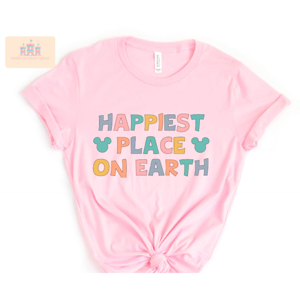 Happiest Place On Earth Shirt, Colorful Vacay Shirts Kids Toddler Baby Matching Family, Retro Vacation Shirts.jpg