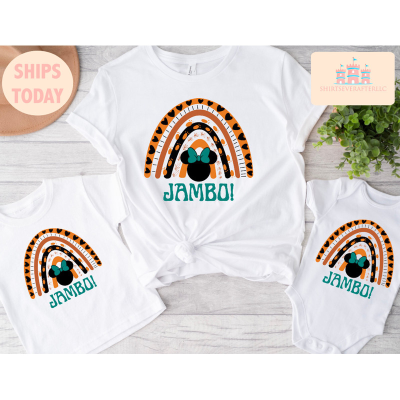 Rainbow Jambo Disney Shirt  Animal Kingdom themed Disney trip shirt for kids and adults, Safari shirt, animal kingdom shirt,.jpg