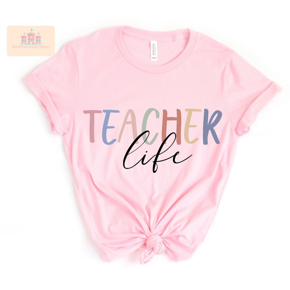Teacher life shirt, Teaching Boho TShirt, Gift for Teacher, Teacher Life, Cute Teaching Tee, New Teacher Gift.jpg
