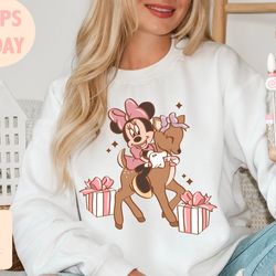vintage minnie mouse reindeer christmas shirt,disney ears christmas shirt,disney christmas shirt,disney trip shirt,disne