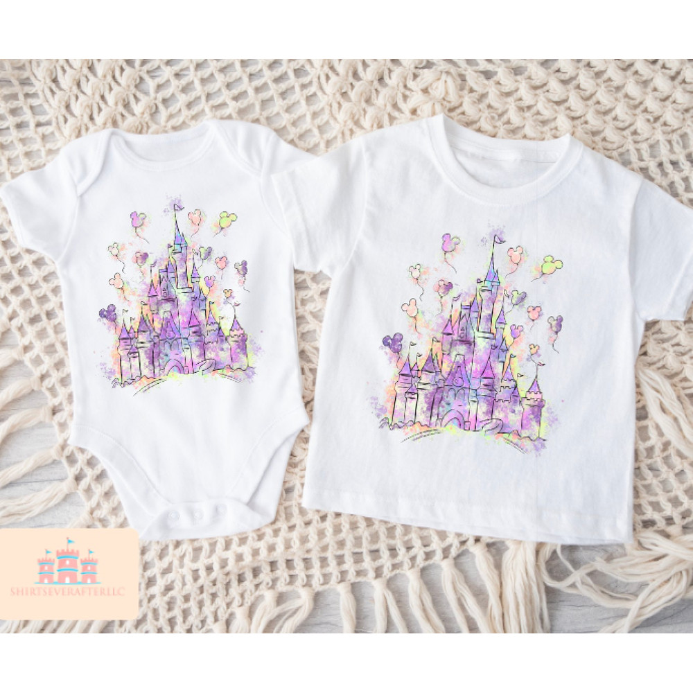 Walt Disney Castle shirt, Family matching castle shirts, Magic kingdom castle shirt, Women's Castle tee, kids castle home shirt.jpg