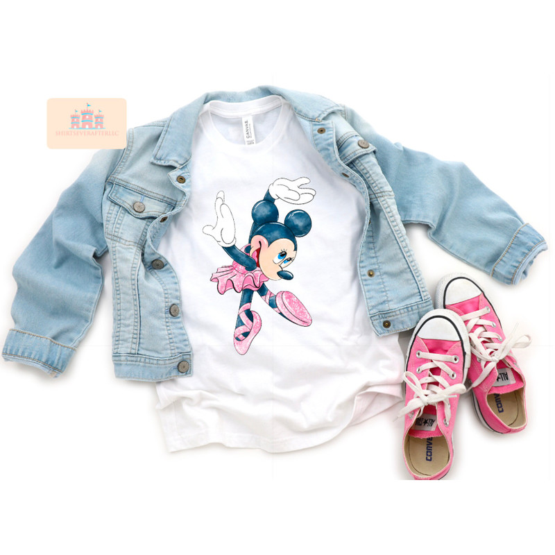 Women's minnie mouse ballerina shirt, Family Disney shirt, Matching minnie shirt, mouse ballerina shirt, minnie birthday shirt, minnie 5.jpg