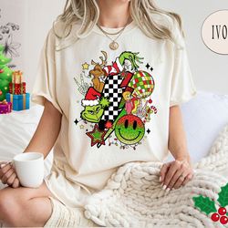 comfort colors retro christmas t-shirt, christmas sublimation, merry christmas, christmas vibes, cute xmas tee, christma