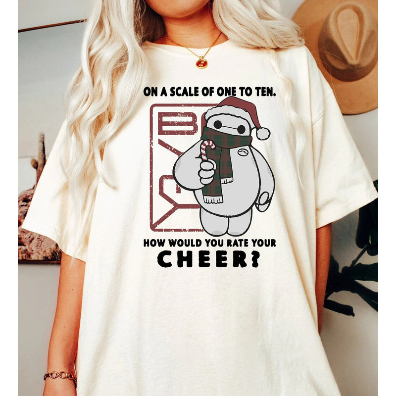 Disney Big Hero Baymax How Would You Rate Your Cheer T-Shirt, Disneyland Christmas Holiday Gift, Disney World Tee Unisex Adult Shirt Kid Tee.jpg