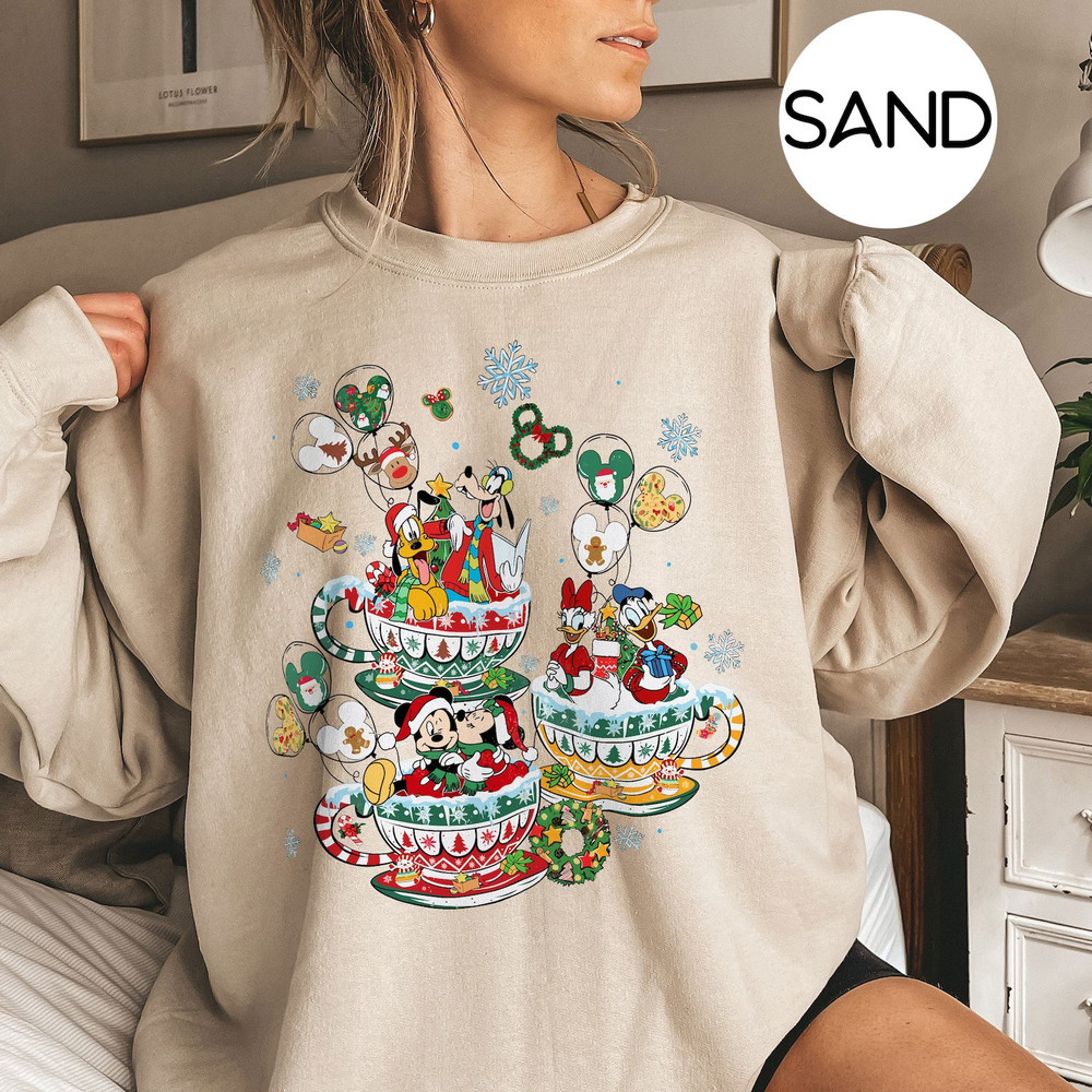 Mickey's Very Merry Christmas Party 2023 Sweatshirt, Disney Family Christmas Sweatshirt, Mickey Mouse Tea Cup Shirt, Xmas Party Sweatshirt 1.jpg