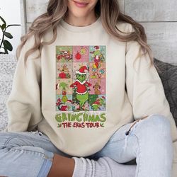 retro merry grinchmas shirt, grinchmas eras tour shirt, grinchmas shirt, whoville university christmas, merry christmas