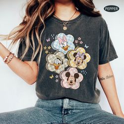 spring mouse friends comfort colors shirt, mickey mouse shirt, mickey minnie donal daisy shirts, disney matching tee, di