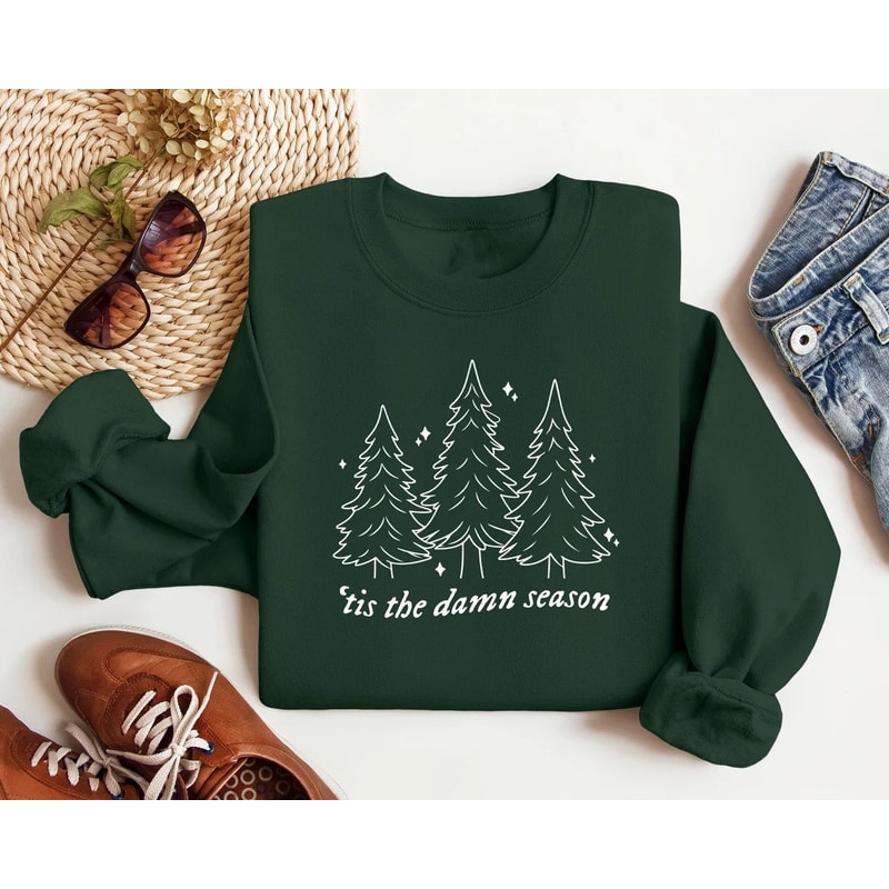 Tis The Damn Season Sweatshirt, Christmas Sweatshirt, Song Lyric Sweatshirt, Holiday Sweatshirt, Swiftmas Shirt, Christmas Gift shirt.jpg