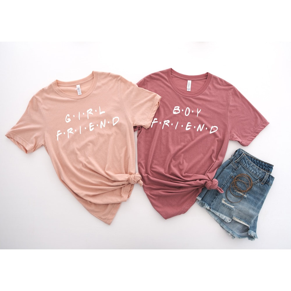 Friends Themed Boyfriend Girlfriend Shirts Matching Couple Shirts Friends TV Show Boyfriend Gift Couple Shirts Couple Goals.jpg