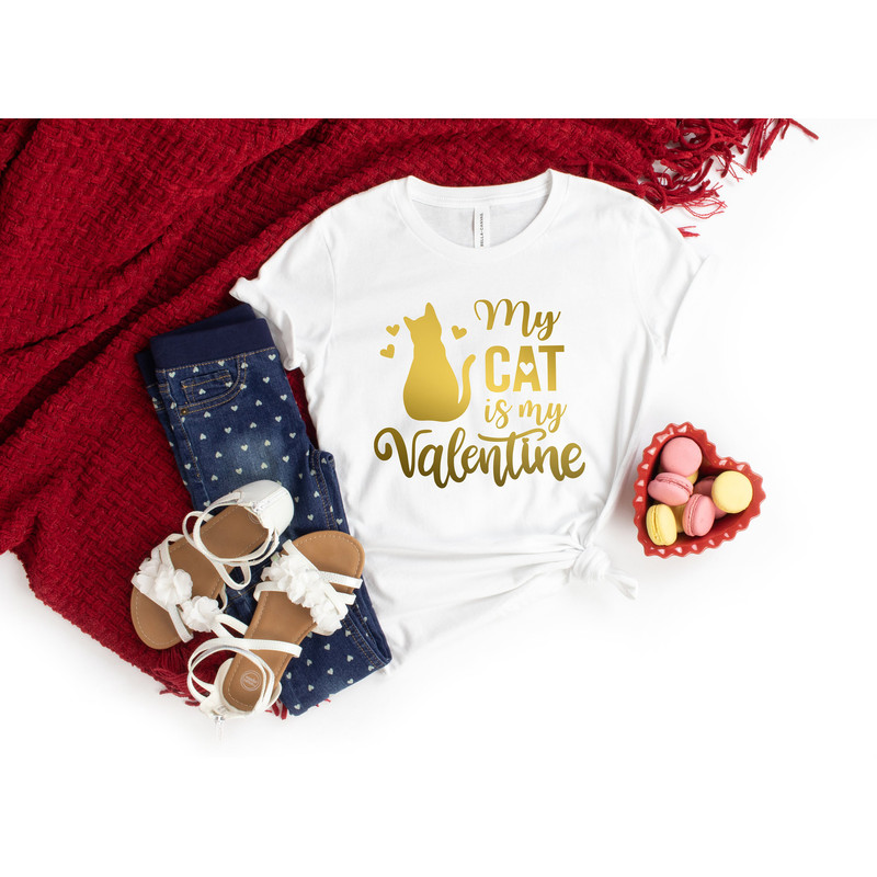 My Cat Is My Valentine Shirt, Cat Lover Shirt, Funny Valentine's Shirt, Valentine's Day Shirt, Cat Mom, Fur Mama For Life, Cat Valentine.jpg