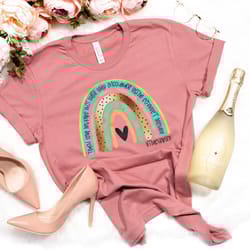 rainbow teach love inspire, valentines day shirt, gift for her, valentines day gift, valentine gift,teacher life shirt,t