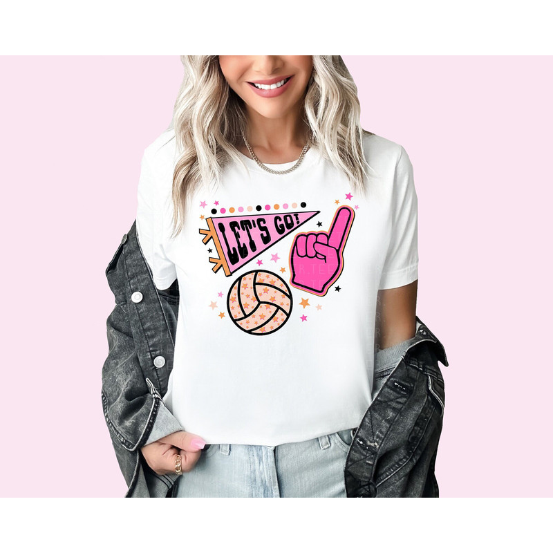 Volleyball Shirt Preppy Volleyball Season Tshirt Cute Volleyball Tee Womens Volleyball Game Day Outfit Plus Size Volleyball Christmas Gift.jpg