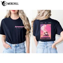 barbenheimer shirt printed 2 sides oppenheimer merch - happy place for music lovers