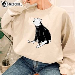 cow wearing love the 1975 long sleeve gifts for the 1975 fans - happy place for music lovers