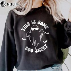funny spooky halloween sweatshirt this is some boo sheet - happy place for music lovers